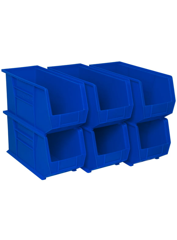 Akro-Mils Bins, Unbreakable/Waterproof, 8-1/4''x18''x9'', Blue