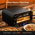 thumbnail image 4 of Advwin Electric Indoor Pizza Oven Countertop, 6 Presets, Heats 840℉, Digital Temperature Control, Black, 4 of 7