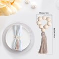 thumbnail image 5 of EcoNesxp Rope Tassel Table Decorative Napkin Ring UrbanMingle Suitable for Table Setting Handmade Farmhouse Wooden Beaded Napkin Ring Beige, 5 of 5