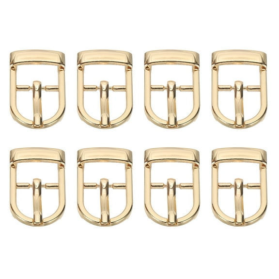 Uxcell Single Prong Buckle, 8 Pcs 0.5 Inch Adjustable Metal Roller Buckle Belt Buckles for Bags DIY Crafts Purse Straps Shoe Belts Making Accessories, Gold Tone