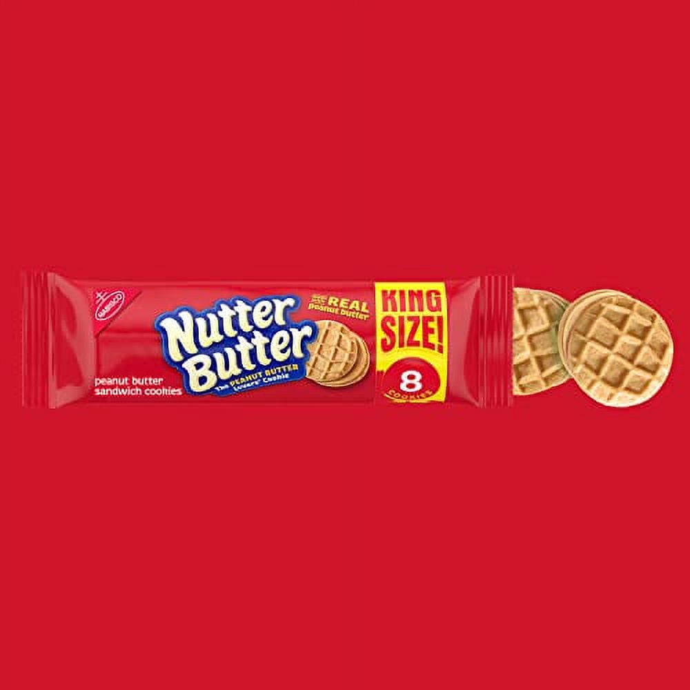 Nutter Butter Peanut Butter Sandwich Cookies, King Size, 10 - 3.5 oz Snack Packs