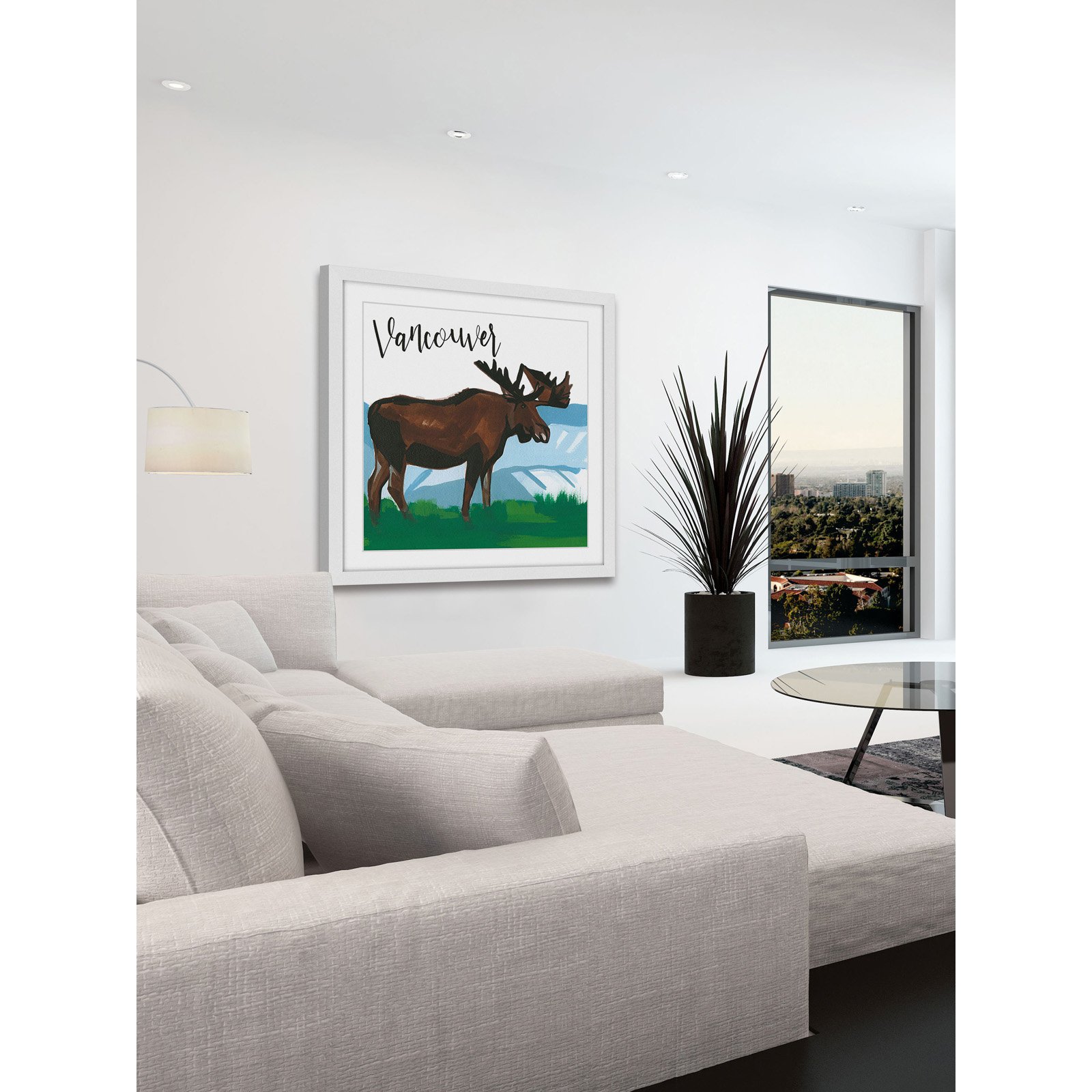 Marmont Hill "Vancouver Moose" by Molly Rosner Framed Painting Print