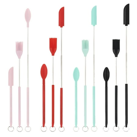 

JINGT Mini Silicone Telescoping Spatula 2022 Upgrade Kitchen Cooking Spoon