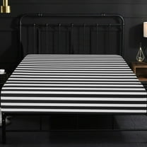 NTBAY Microfiber Queen Fitted Sheet, Ultra Soft and Breathable Fitted Bed Sheet with 15" Deep Pocket, 60x80 inch, Stripe