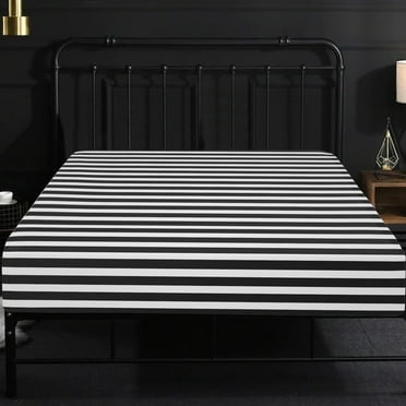 NTBAY Microfiber Queen Fitted Sheet, Ultra Soft and Breathable Fitted Bed Sheet with 15" Deep Pocket, 60x80 inch, Stripe
