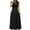Black Dress for Women, variant on safuny Clearance Maxi A Line Dress for Women Solid Color Short Sleeve Round Neck Dress Empire Waist Flowy Hem Retro Holiday Beach Trendy Clothing Summer Black L