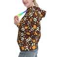 thumbnail image 2 of Daiia Skulls Pattern Women's Fashion Hoodies & Sweatshirts with Kangaroo Pocket Hooded Sweatshirt with Eye-catching Drawstrings-X-Large, 2 of 7