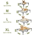 thumbnail image 3 of Small Elevated Dog Bed, Cooling Outdoor Raised Dog Cot Beds for Small Dogs, Portable Pet Hammock with Frame, Chew Proof Lifted Puppy Cots, Durable Pet Bed with Breathable Mesh, Non Slip, Grey, S, 3 of 9