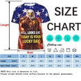 thumbnail image 4 of Omeoer Funny Patriotic Eagle Graphic T-Shirt Lucky Day Statement USA Flag Short Sleeve Crewneck Tee for Men Women, 4 of 7
