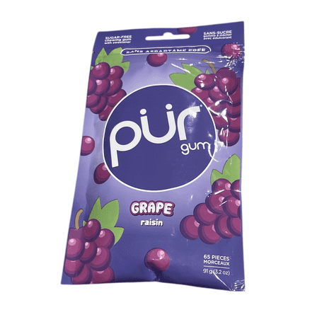 Pur Sugar Free and Aspertame free gum, Grape, 65 pieces