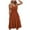 Orange, variant on Womens Summer Dresses, Women Fashion Summer Seaside Sling Sleeveless V-Neck Solid Color Casual Dress