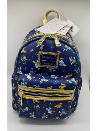 Disney Parks Mickey Mouse Woven Black Loungefly Mini Backpack NWT