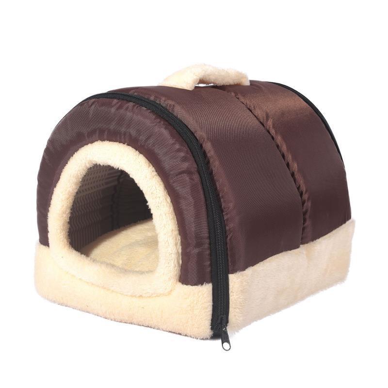 Igloo Dog House, Portable Cat Igloo Bed with Removable Cushion, 2 In 1