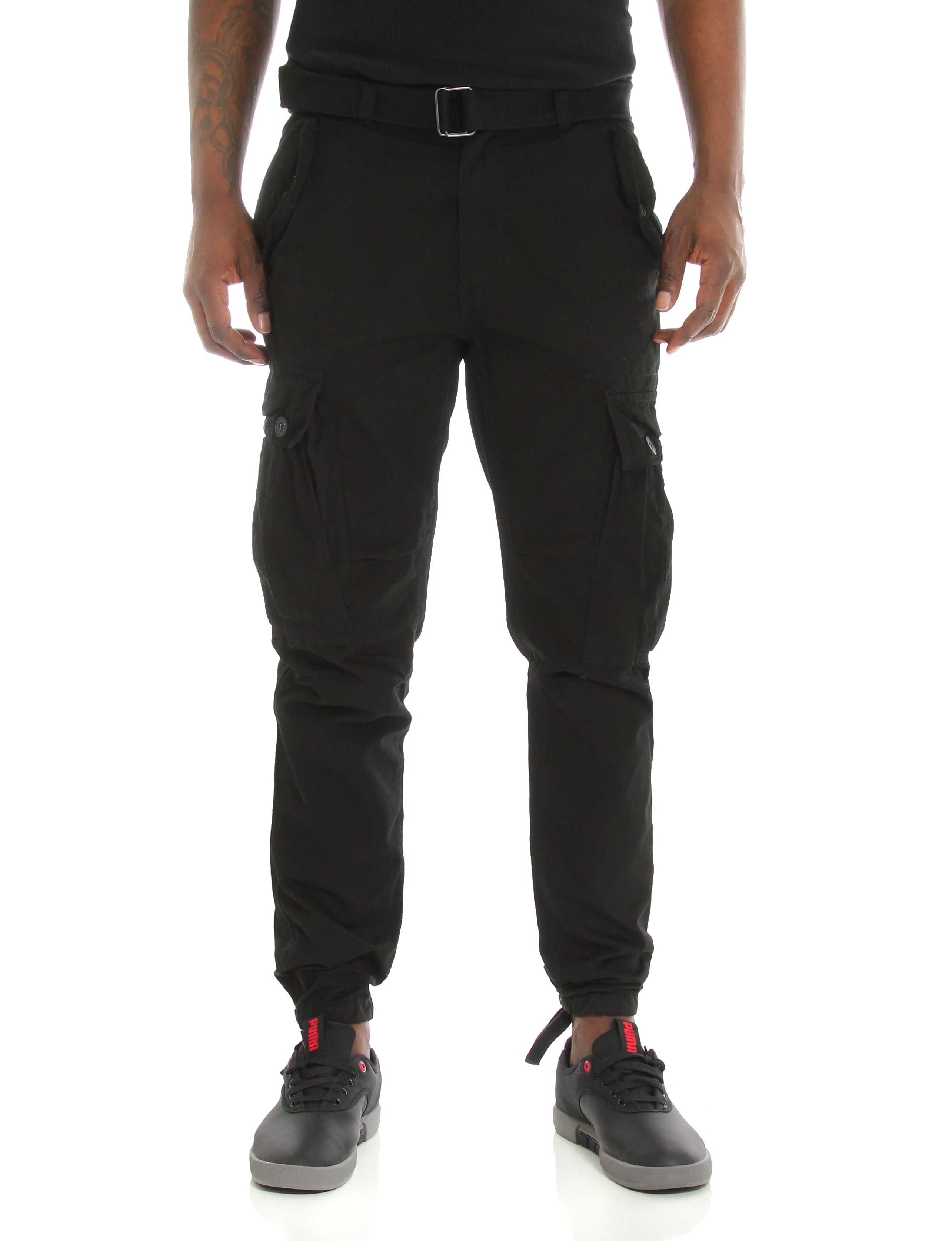 PJ Mark Men's Slim Fit Twill Belted 