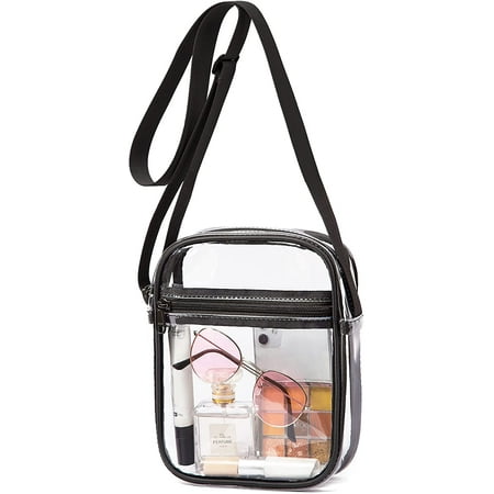 SHTUUYINGG Clear Bag Stadium Approved - PVC Clear Purse Clear Crossbody ...