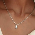 thumbnail image 2 of Necklaces & Pendants Initial Silver Plated Name Necklace for Women Letter Pendant Jewelry Modern Minimalist Gold Tone Free Personalization, 2 of 3