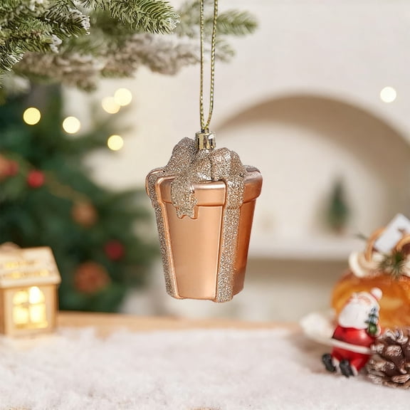 Champagne-Colored Christmas Tree Ornaments (For Different Genders)