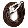 thumbnail image 3 of Mighty Paw Leather Dog Leash | 6 Ft Leash. Super Soft Padded Handle Leather Lead with Extra D-Ring for Waste Bags. Strong Climbers Clip, Perfect Medium and Large Dog Leash. (Brown), 3 of 10