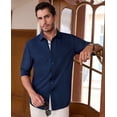 thumbnail image 3 of sogami Men's Wrinkle-Resistant Long Sleeve Button Down Shirt Stretch Casual Shirt, 3 of 6