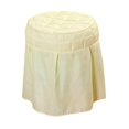 thumbnail image 2 of Cubierta de silla redonda de salón de belleza elástica para el del Blanco crema Colcomx Funda Sillas Redondas, 2 of 8