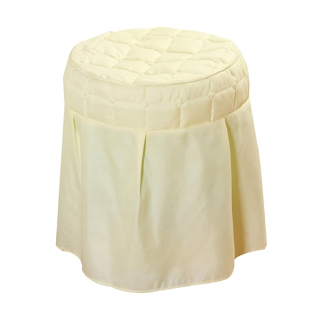 Funda para silla redonda de salón de belleza, lavable, para uso doméstico, spa, peluquerías. Blanco crema