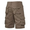 thumbnail image 5 of BXINGOHAI Mens Cargo Shorts Casual Elastic Waist Lightweight Outdoor Hiking Work Short Coffee,34, 5 of 5