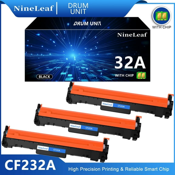 NineLeaf Compatible 32A drum Replacement for HP CF232A 32A Drum Unit Kit use for Laser jet Pro M203d M203dn M203dw M227fdw M227fdn M227sdn M148dw M148fdw M118dw Printer (3 Pack,23000 Pages)