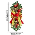 thumbnail image 3 of LED Christmas Swag Prelit with Shatterproof Ornaments and Berries,Cordless Light Up Stairway Swag Garland for Front Door Stair Windows Fireplace Wall Hanging Decor,Xmas Decor with Bowknot, 3 of 6