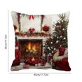 thumbnail image 3 of Funda de cojín de terciopelo | Estampado de árbol de Navidad | Decoración navideña | Funda de almohada para sofá, 3 of 6