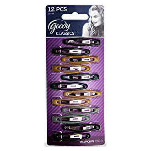Goody Hair Clips, Assorted Colors, 12 Count Pack #32919 - 2 Packs