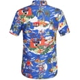 thumbnail image 2 of SSLR Mens Santa Claus Party Tropical Ugly Hawaiian Christmas Shirts, 2 of 8