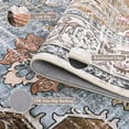 thumbnail image 6 of MJIAexp 8'x10' Vintage Boho Area Rug Washable Area Rug for Living Room Non-Slip Distressed Accent Rug Faux Wool Bedroom Rug Floor Carpet for Dining Room Bedroom Kitchen Entryway Office Dark Blue, 6 of 9