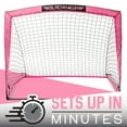 thumbnail image 5 of Franklin Sports Blackhawk Soccer Goal - Pop up - Mini Foldable Net - Adult + Kids - 4' x 3' - Pink, 5 of 9