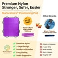 thumbnail image 4 of NurtureCare 3-Layer Comfort Positioning Bed Pad with Handles, Nylon, Waterproof, 48" x 40", Purple, 4 of 10