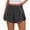 Grey, variant on Riforla Women's Running Shorts High Waisted Pleated Contrast Color Short Shorts for Women Red XL