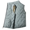thumbnail image 6 of SEROYE Mens Vest Sherpa Lined Padded Stand Collar Sleeveless Full Zip Embossed Gilet for Fall Winter Layering Outerwear (XL, Green), 6 of 9