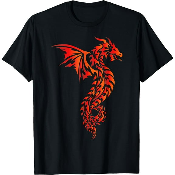 Fire Dragon Vintage Symbol Unisex T-Shirt for Men Women Kids Toddler