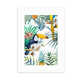 thumbnail image 1 of Acuarela arbusto piña loro Tucan Marco de Fotos de escritorio imagen Blanco Pintura arte 5x7 pulgadas, 1 of 4