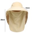 thumbnail image 2 of Protección solar UV para exteriores, impermeable, transpirable, con solapa para el cuello y la cara, sombrero plegable para el sol para hombres y mujeres MFZFUKR BST3012249-2, 2 of 6