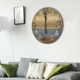 thumbnail image 2 of Oversized Wood & Metal Farmhouse Wall Clock, 2 of 2