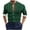 A02-Green, variant on USNSM Men's Plus Size Elasticity Striped Printed Slim Fit T-Shirt Casual Work Office Shirt Turndown Collar Button Up Long Sleeve Blouses Tops Red 4XL