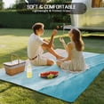 thumbnail image 4 of Outdoor Rug 5x8 ft Aqua Blue Coastal Beach Waterproof Outdoor Patio Rug Mat Non Slip Outside Area Rugs Carpet for RV,Camping,Porch,Deck,Pool,Balconybackyard,Ocean Sea Water, 4 of 9