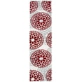 thumbnail image 2 of Modern Floral Circles Design Runner Rug 2' X 7' 2" Red, 2 of 2