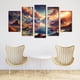 thumbnail image 2 of Cuadro decorativo para sala, recamara, Paisaje Atardecer Lago Montañas, elegante, moderno, minimalista, Set de 5 piezas, 2 of 5