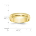 thumbnail image 4 of Auriga Fine Jewelry 10K Yellow Gold 5mm Lightweight Milgrain Half Round Wedding Band for Women Size 5.5, 4 of 6