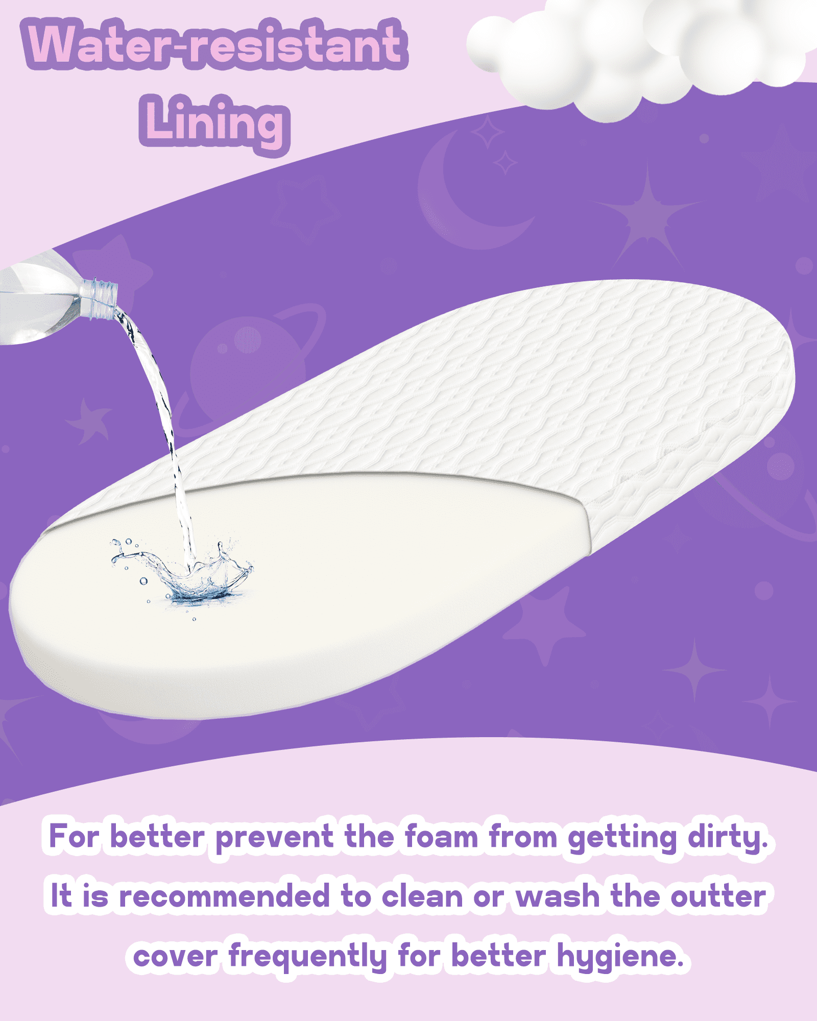 Wellzee Baby Crib Mattress Oval 30"x15", Firm Flat Sleeping Surface, Breathable & Washable Cover, Standard Size Infant Mattress