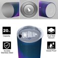 thumbnail image 4 of Galaxy 20oz Stainless Steel Skinny Tumbler – Vacuum Insulated Slim Travel Cup with Lid & Stainless Steel Straw, 360° Full Wrap Printed Tumbler for Home, Office & Outdoor Use, Starry, 4 of 6