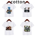 thumbnail image 2 of Camisetas de algodón de Jurassic Park para cumpleaños del 2 al 9.º cumpleaños, camisetas personalizadas de dinosaurios, camisetas divertidas para niños, camisetas de cumpleaños para niños, 2 of 5