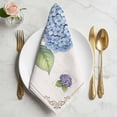 thumbnail image 2 of Blue Hydrangea Floral Cloth Napkins, Farmhouse Flowers Blossom Washable and Reusable Dinner Napkins Set of 4, Table Napkin for Kitchen Party Birthday Wedding Hotel Housewarming 20"x20", 2 of 9