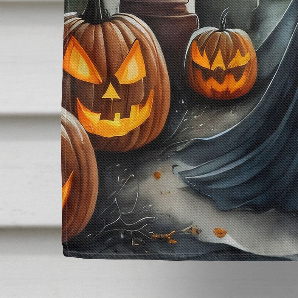 Halloween Dog House Flag 28x40IN Double-Sided Polyester Decorative Sleeve Pole Flag for Outdoor Home Garden Patio